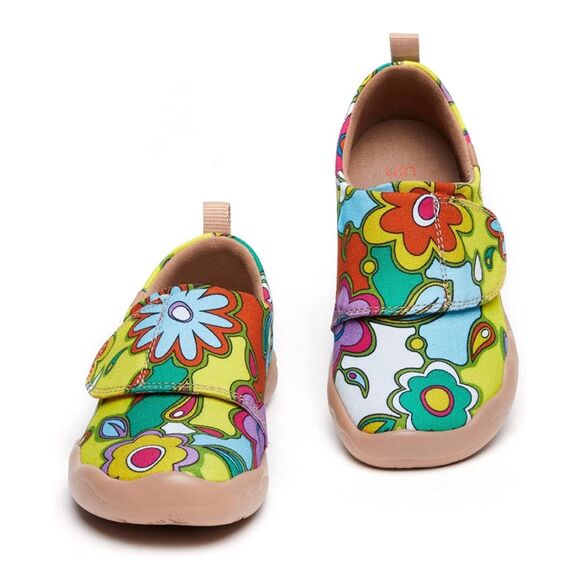 Uin Kid Shoes Casual Slip-on Canvas Loafers (Floral Party) New No Box - Picture 1 of 8